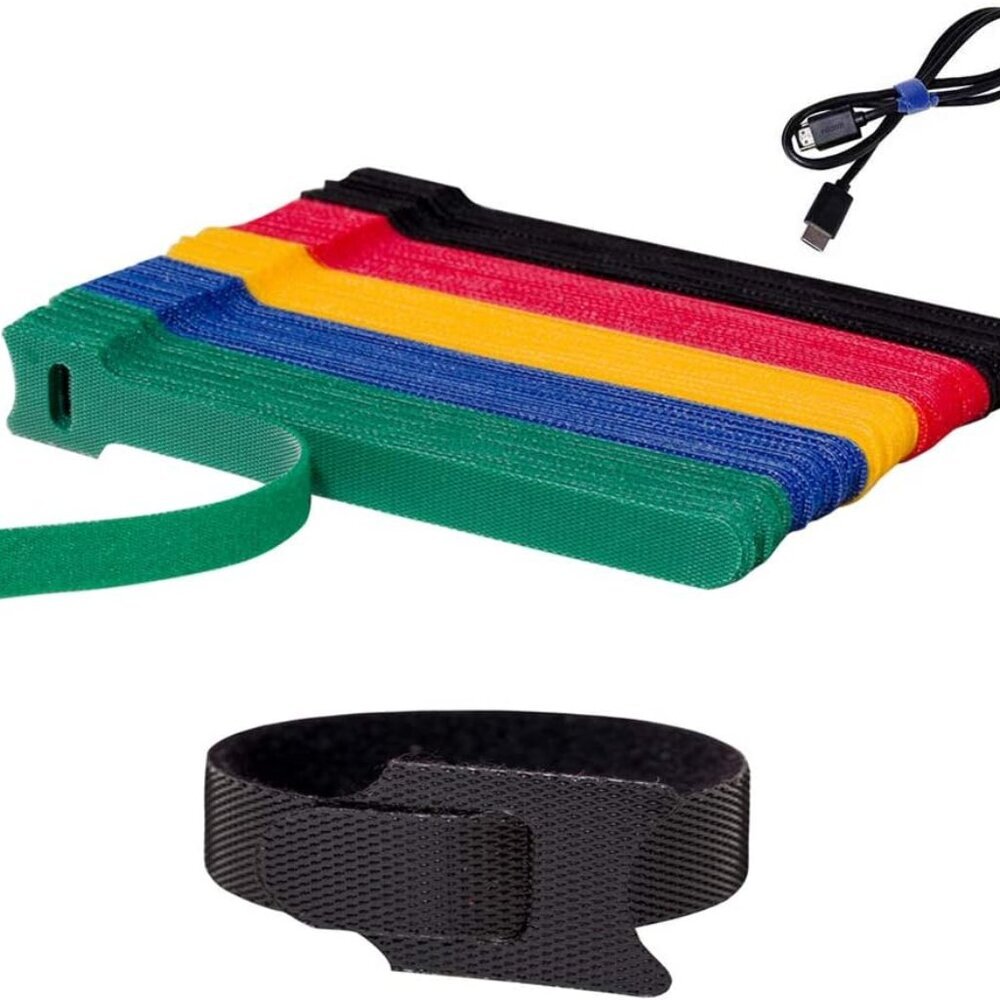 100 PCS 6 inch Reusable Fastening Cable Ties Cords Management Cable Organizer Co